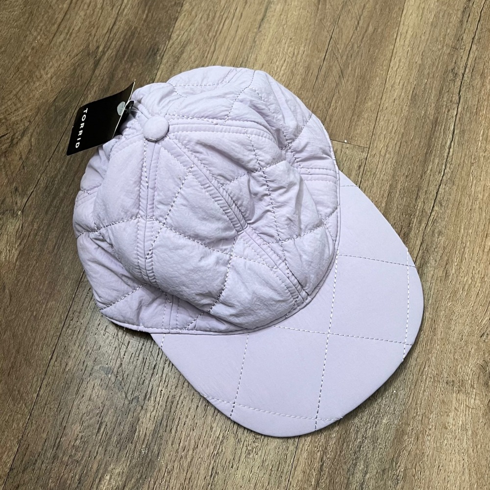 Torrid Women's Purple Quilted Baseball Happy Camper Hat Performance Sz S/M - New
